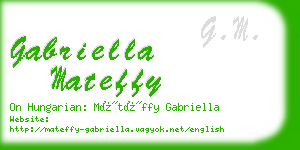 gabriella mateffy business card